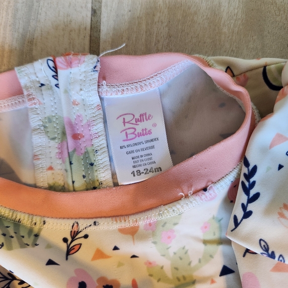 Ruffle Butts Longsleeve Swimsuit Cactus Print - Picture 2 of 3